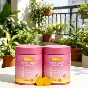 Her Juicy All-in-One Feminine Wellness Probiotic Gummies for Ladies, Slippery Elm & Prebiotic Lactobacillus Complex to Stabilize Intimate pH & Soothe Dryness, Tropical Hawaiian Pineapple Flavor, 60 Soft Chews