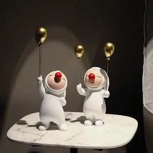 Modern Minimalist Resin Rabbit Dolls - Elegant Desktop Decor Collection