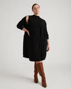 Savvy Double Knit Duster - Black
