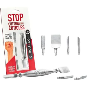 Nail Care & Cuticle Remover Tool with Interchangeable Attachments, At Home or Travel Ready, Gentle Cuticle & Hangnail Grooming for Finger Nails & Toe Nails