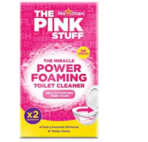 Stardrops - The Pink Stuff - The Miracle Power Foaming Toilet Cleaner - 2 Treatments - Self Activating Pink Foam