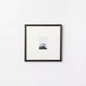 15" x 15" Matted to 4" x 6" Gallery Wall Frame Black/Brass - Threshold designed with Studio McGee: Wood, Sawtooth Back