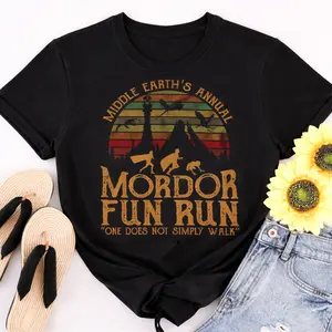 Middle Earth's Annual Mordor Fun Run One Does Shirt, Men Women Children Kids T-Shirt