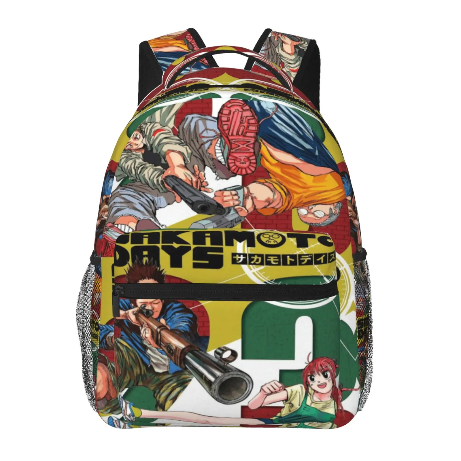 Large Capacity SAKAMOTO DAYS Backpack Shockproof Laptop Bag Versatile Work Bag for Travel Business Daily Use Perfect Gift for Friends Kids Partners
