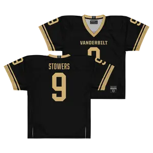 Vanderbilt Football Black Jersey   - Eli Stowers