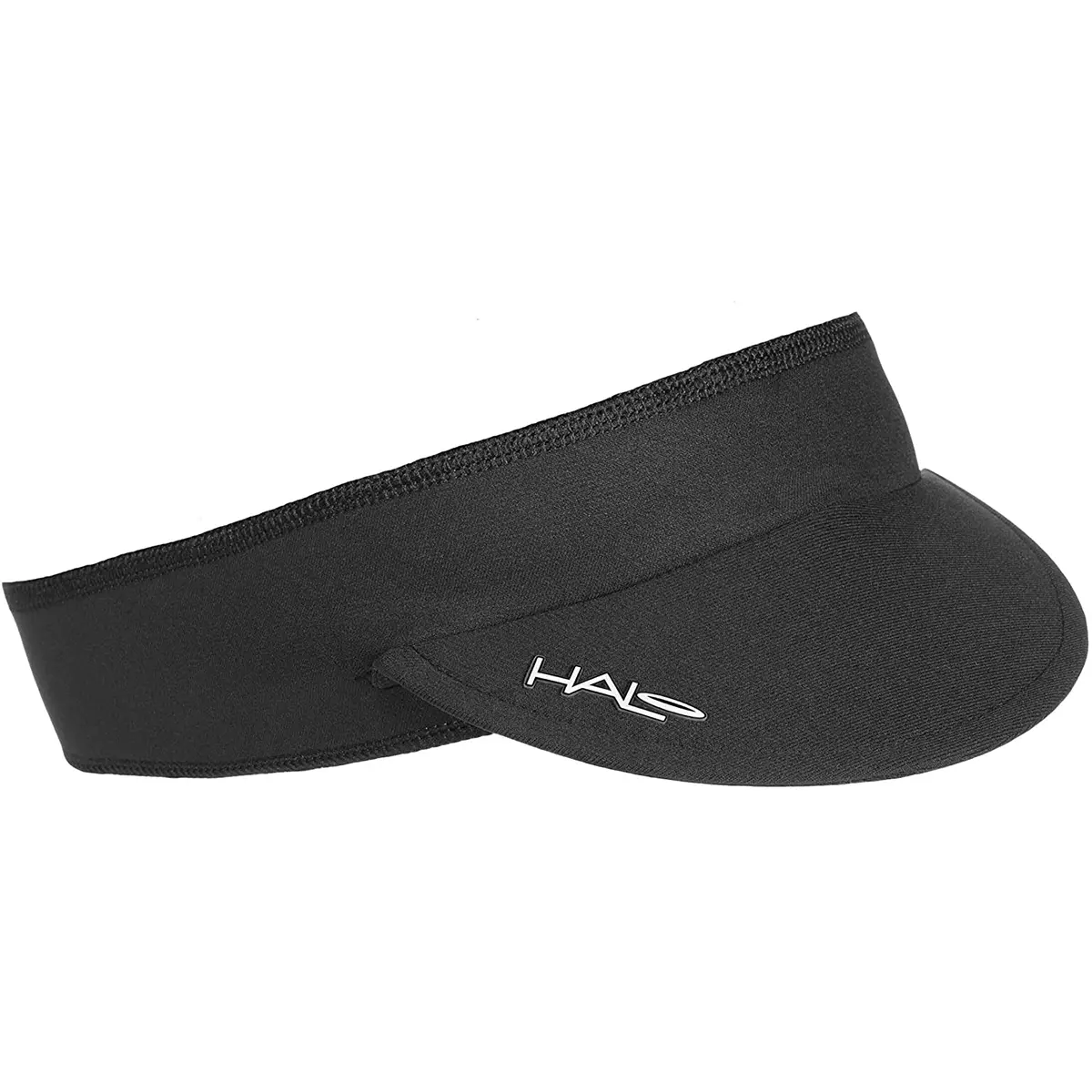 Unisex Adult Halo Visorband Headband, Moisture-Wicking, UV Protection Hair Accessory for Biking Cyclists, 1-Size, Black