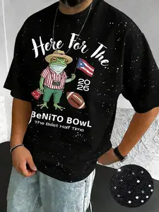 Funny Frog Short Sleeve T-Shirt, Silver Color Fabric, Casual Comfort Fit, Summer Fashion, Unisex Daily Wear Top