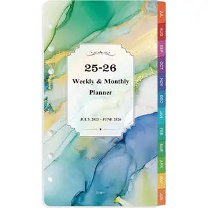 2025-2026 Planner Refills - Planner Refills 2025-2026, July 2025 - June 2026, A6 Planner Inserts, 2025-2026 Weekly and Monthly Planner Refills, 3.75" x 6.75", A6 Planner Refills, 6-Hole Punched