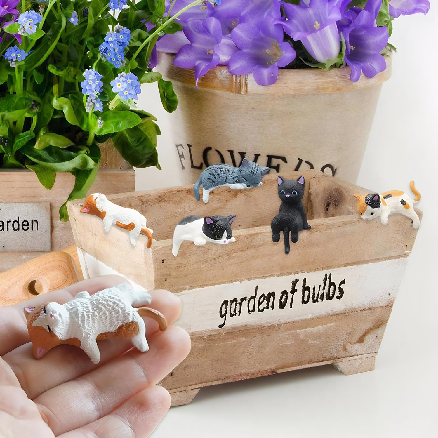 Mini Cute Cat Desk Figurines Set of 5 Resin Multi Pose Kitty Ornaments Cute Cartoon Style Desk Companions for Home Offices Cubicles Computer Monitors, Car Screens, Desks Mini Cute Cat Desk Figurines Set of 5 Resin Multi Pose Kitty Ornaments Cute Cartoon Style Desk Companions for Home Offices Cubicles Computer Monitors, Car Screens, Desks