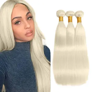 28 30 32 inch Blonde Bundles Human Hair 613 Straight 3 Bundles Unprocessed Brazilian Virgin Hair Ash Blonde Straight Bundle 150g 2026