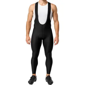 Men’s Thermal Cycling Bib Pants – Warm Winter Cycling Bibs with 3D Pad Fleece Lined Cycling Bib Tights with Pockets