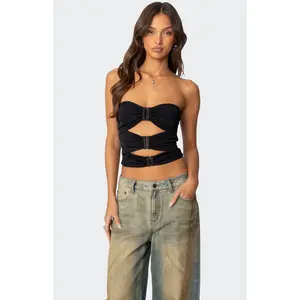 Edikted Women's Ariella Cut Out Strapless Top