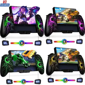 ESYWEN Switch Controllers for Nintendo Switch/Switch OLED, Hall Effect Switch Wireless Pro Controller One-Piece Joypad, Full-Size Handheld Mode Controller with Battery/Turbo/Programming