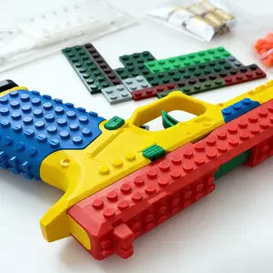 Educational Assembled Block Gun - Kids Safe Soft Bullet Toy