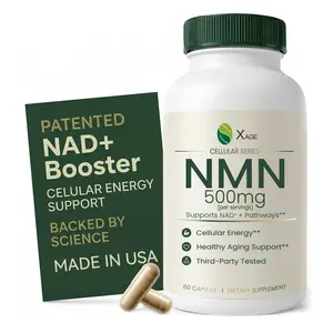 XAGE NMN 500mg Dietary Supplement Capsules - Cellular Energy Support, Healthy Aging Support, Metabolism Boost