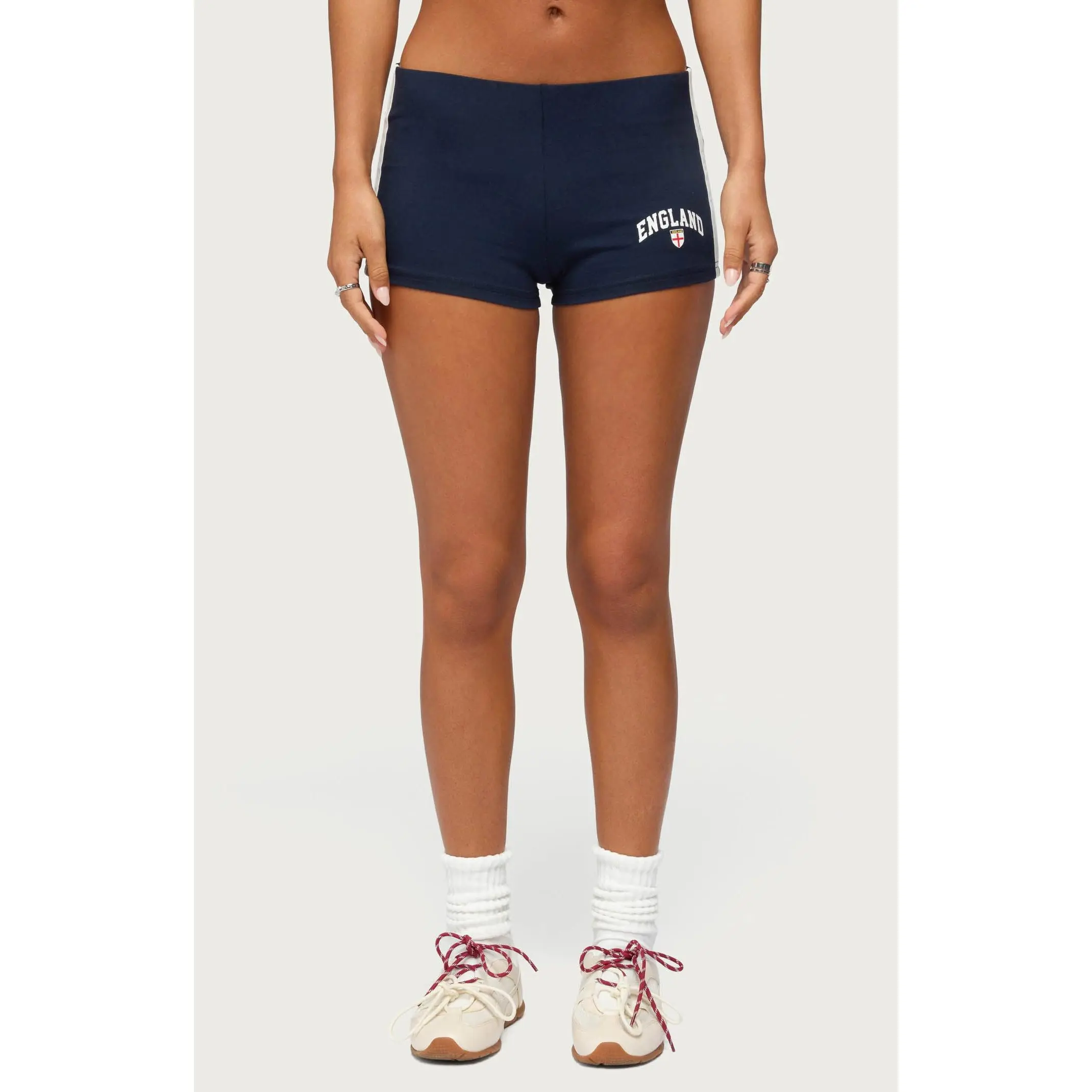 Edikted Women's England Girl Micro Shorts