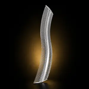 Silver Curved Wave Comb