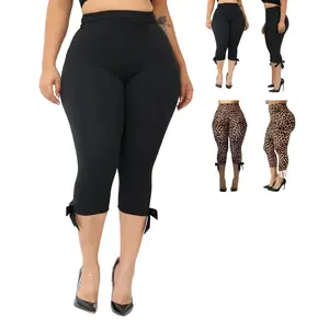 New women's cropped tight pants with high waist and roll control fit, bow tie pants, elastic pants style, basic underwearRAIMENTRY