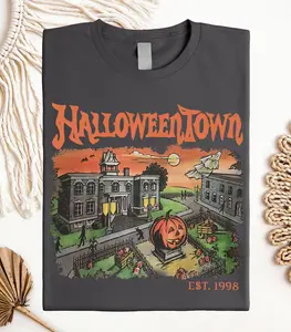 Halloweentown Est 1998 Graphic T-Shirt - Shirt - Halloweentown University, Retro Halloweentown Shirt, Fall Shirt, Halloween Shirt, Halloween for Women, Full Color, For Men, Casual, Tee Print Gildan