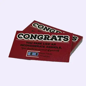 My Graphic Fairy Designs - Bad Parking Card, Congrats, Funny gift for Dad, Boyfriend, Husband, White Elephant gift, Gag Gift