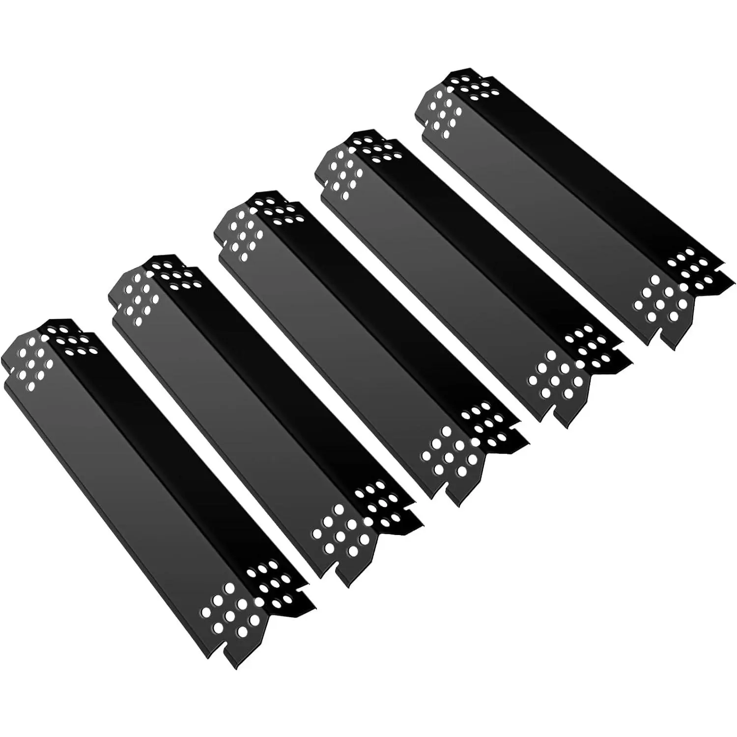 Grill Heat Plates for Nexgrill 720-0888, 720-0888N, 720-0830H, Backyard, Porcelain Grill Burner Covers Replacement Parts, 14.6 Inch Heat Shields Tents, Flame Tamers, 5 Pack
