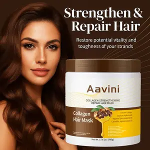 Aavini Collagen Strengthening Repair Hair Mask, Deep Hydration,  Nourishing Hair Treatment, Moisturizing Intense Hair Mask, Anti-Breakage Hair Repairing Mask, Keratin & Collagen Hydrating Hair Mask, Frizz-Fighting  Hydrating Dry Hair Treatment Mask
