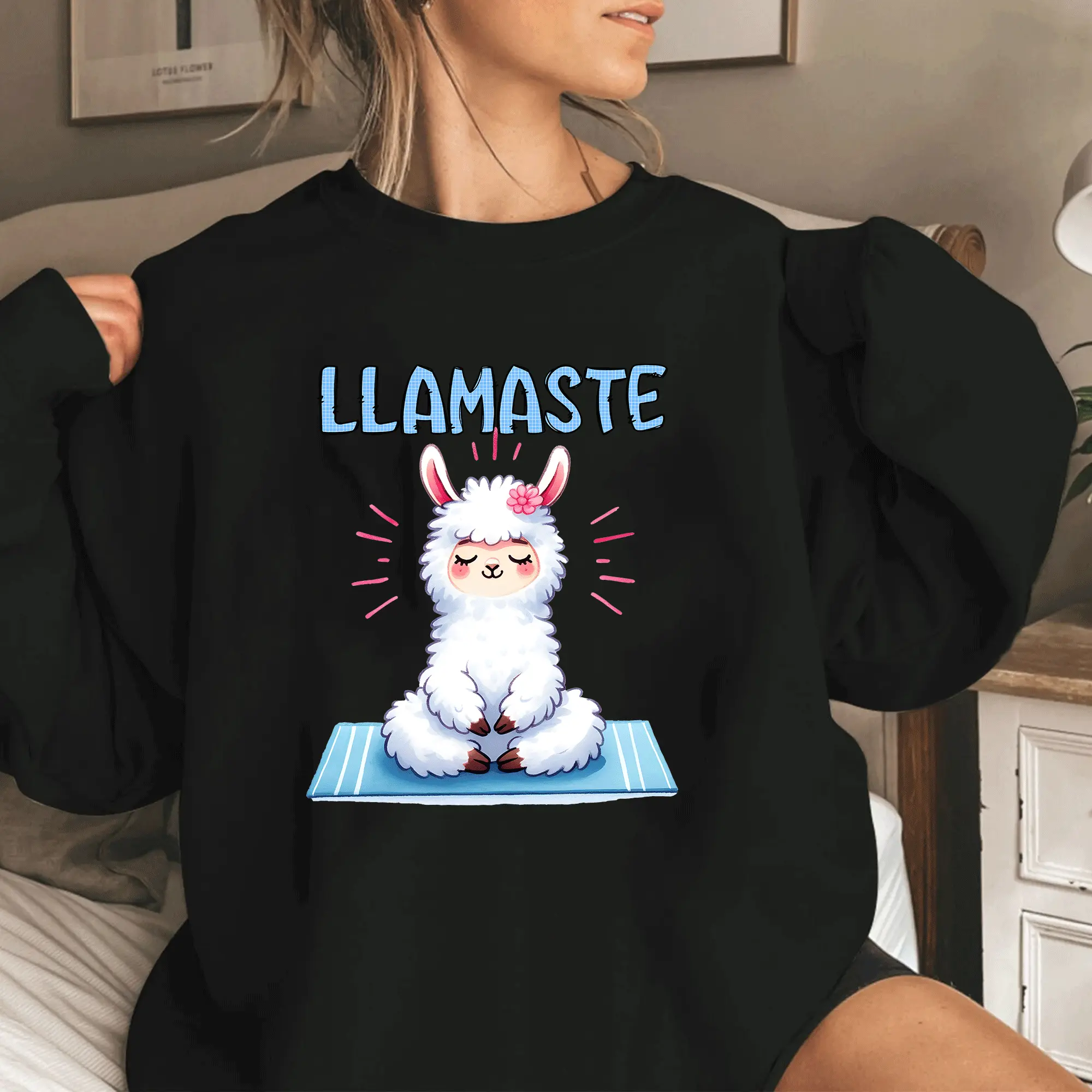 Llamaste Namaste Funny Sublimation Sweatshirt