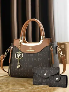 Women's Three-Piece Set Bag, Handbag & Shoulder Bag, Elegant Trendy Floral Print Bags, Fashionable Ladies Accessories