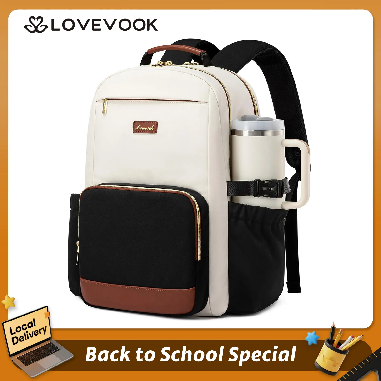 LOVEVOOK Laptop Backpack for Women with Pouch Pocket for Large Capacity Cup, 15.6-18 Inch Laptop Computer Bag Travel Backpack Purse, Waterproof Work Business Backpack College Teacher Bags. LOVEVOOK Laptop Backpack for Women with Pouch Pocket for Large Capacity Cup, 15.6-18 Inch Laptop Computer Bag Travel Backpack Purse, Waterproof Work Business Backpack College Teacher Bags.