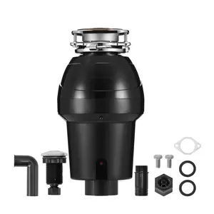 Garbage Disposal 1.25 HP Continuous Feed Food Waste Disposer 3360 RPM With EZ Connect Corded Power Cord Quick Install Stainless Steel Grinding Chamber Low Noise Operation Durable Household Kitchen Garbage Grinder