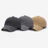 Solid Color 3 Pack 3pcs Vintage Washed Baseball Cap Adjustable Distressed Cotton Snapback Unisex Retro Dad Hat Casual Streetwear
