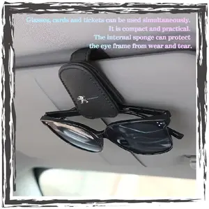 Car Supplies Magnetic Leather Sunglasses Clip-on Car Sun Visor  For Peugeot 108 406 407 408 206 207 208 306 307 308 508 Car