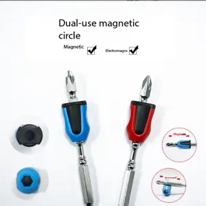 3-Piece Magnetic Ring Set for Screw Fixation, Magnetic Screwdriver Bit Magnetizer, Compatible with Drills and Hand Tools