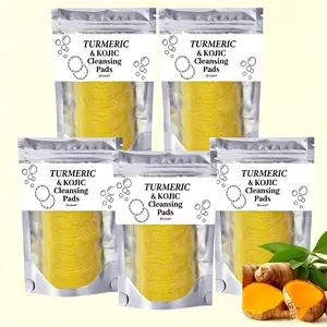 Turmeric Cleansing Pads - Gentle and Hydrating Daily Facial Cleanser, Nourishing Skin Care Wipes for Most Skin Types