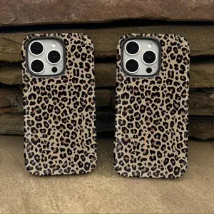 [ Compatible with magnetic and non-magnetic ] Classic Leopard Print Phone Case (2 Pack) for iPhone 17 Pro Max / 16 Pro Max / 15 Pro Max / 14 Pro Max / Galaxy S26 Ultra / S25 Ultra / S24 Ultra / S23 Ultra