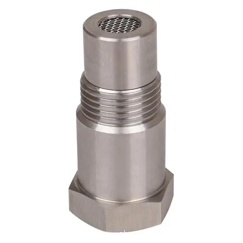 Corrosion-resist High-temp Res M18x1.5 Thread Oxygen Sensor Filter Adapter - 12V Gasoline Car Extension Screw, 1-Piece Car Modification Accessory