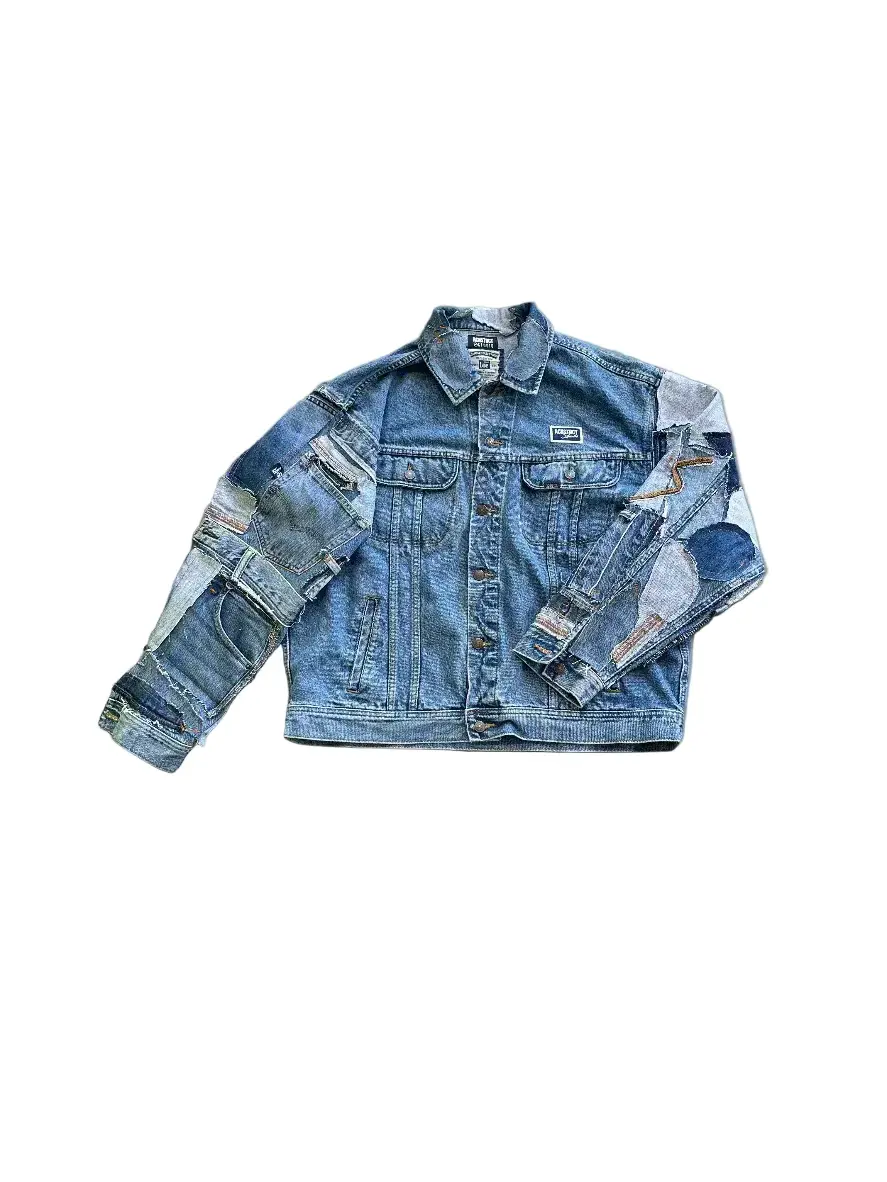 Patchwork Detail Denim Jacket Patchwork Detail Denim Jacket