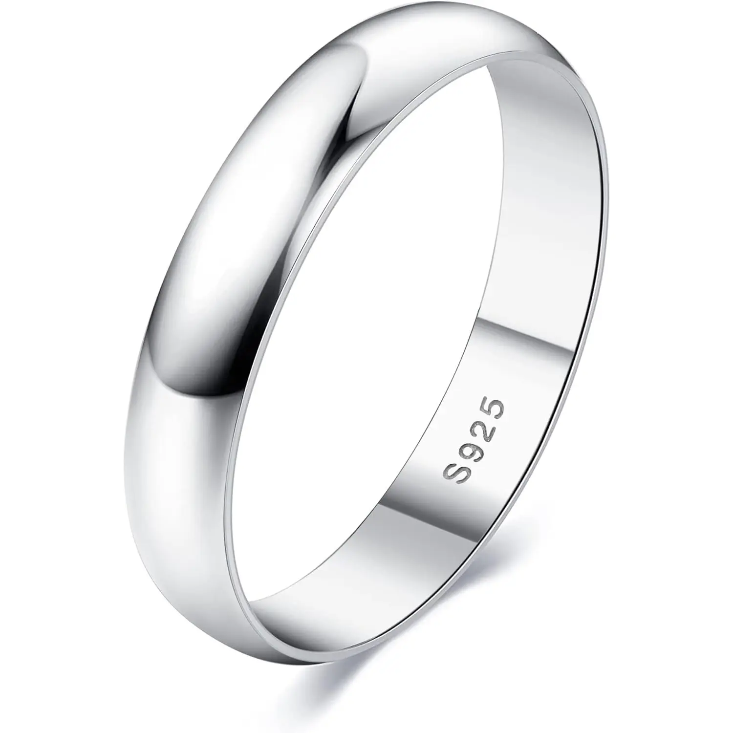 MILACOLATO 925 Sterling Silver Rings for Women Men 1Plain Stackable Thumb Rings Tarnish Resistant Wedding Band Ring Comfort Fit Size 6 to 10, 1mm 2mm 3mm 4mm 5mm 6mm, Tarnish Proof Jewelry, Daily Wear