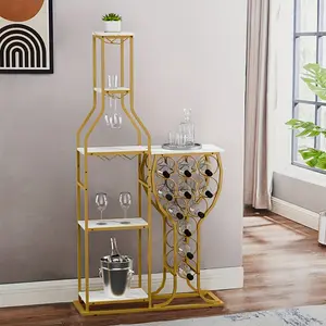 11 Bottle Bakers Rack - 5-Tier Freestanding Storage Shelves