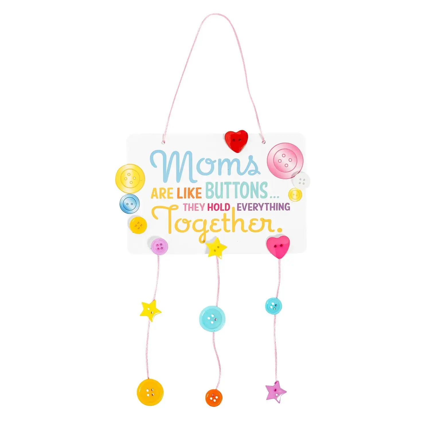 Mother’s Day Button Mobile Craft Kit - Makes 12, Craft Supplies, Diy Handmade Craft