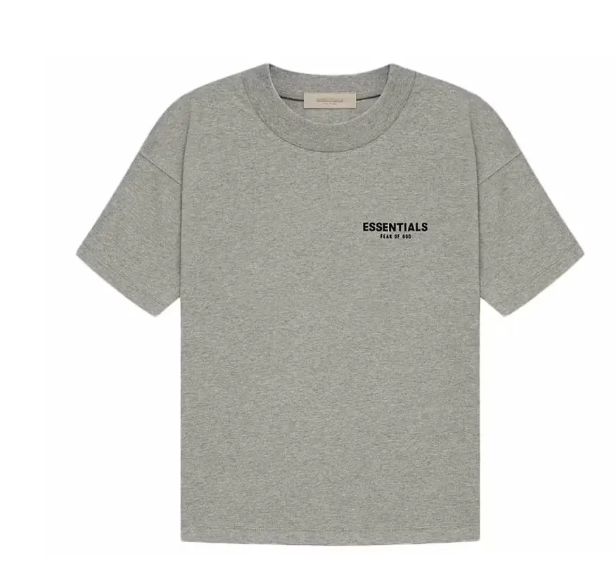 Fear of God Essentials T-shirt Dark Oatmeal OVER SIZE Casual Wear Comfortable Fit Simple Design Versatile Everyday Wear Menswear Tops Crewneck ShortSleeve Tropical