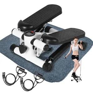 [Spring Sale] Mini Stepper with Resistance Band, Stair Stepping FitnessExercise Home Workout Equipment for Full Body Workout,Step Machine w/LCD Monitor