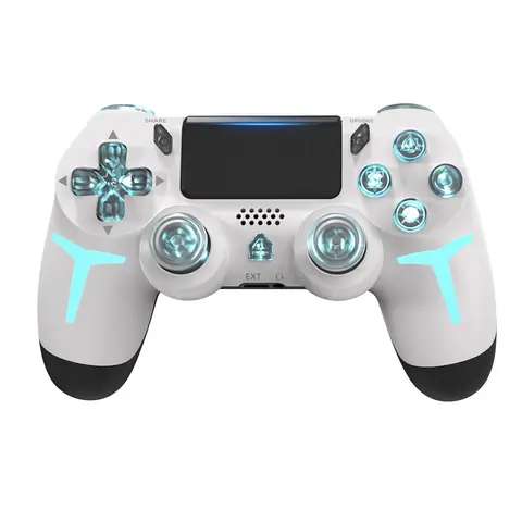 YLW ABS Wireless Gaming Controller Accessory for PS4 Series - 6-Axis Gyro Sensor for Smoother Aim, Dual Rumble Vibration, LED Light, Long Battery Life, Compatible with PC, Wire-Free Movement Gaming Accessories