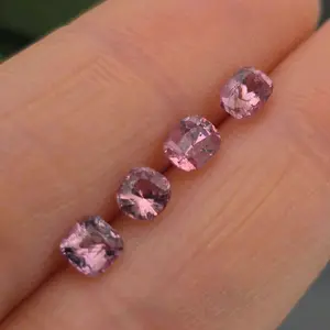 4PCS Natural Pink Spinel Lot 1.90CT Untreated Loose Gemstones From Afghanistan
