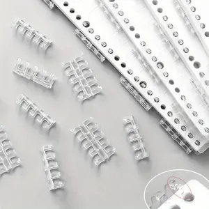 4pcs 5 ring ring Notebook Folder Folder diy five hole sectional plastic binder no cut hand Universal Universal coil Binder loop 5 ring transparent color notebook supplies Binder Organizer