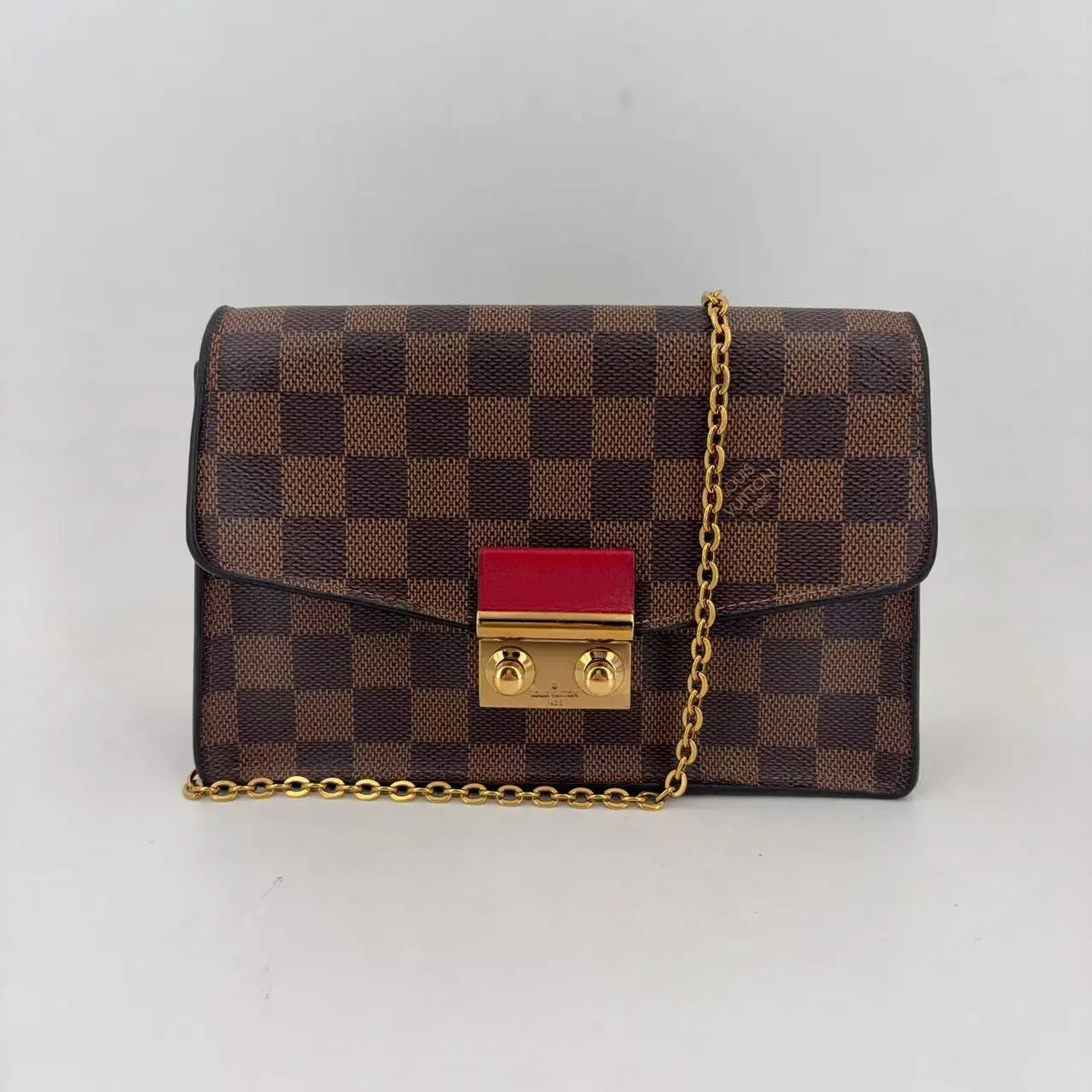 Pre-owned Louis Vuitton Canvas Crossbody Bags Damier Ebene Croisette