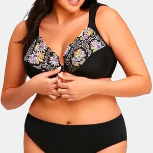 Front Closure Plus Size Full Coverage Lace Bra