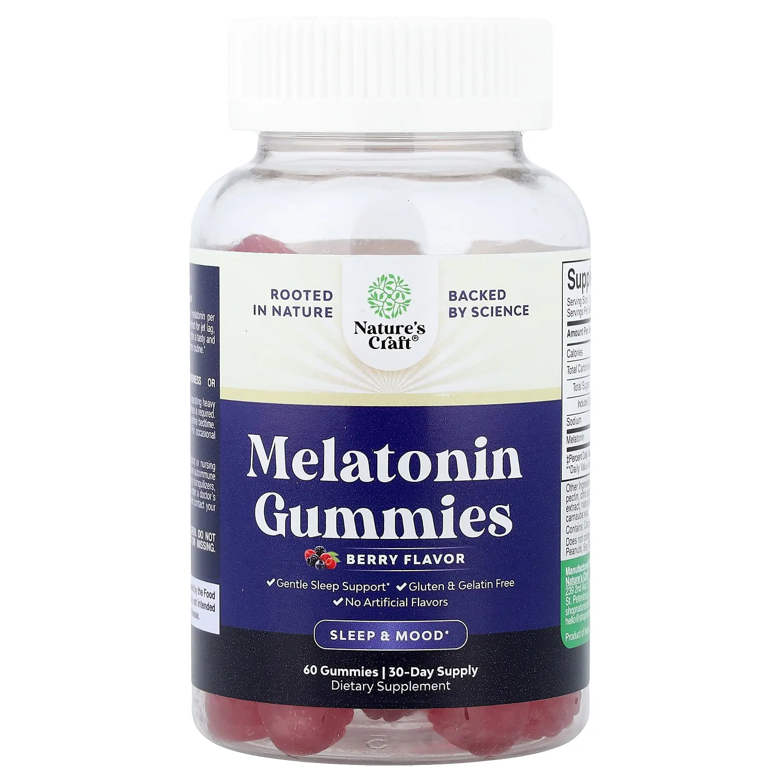 Nature's Craft Melatonin Gummies, Berry, 60 Gummies