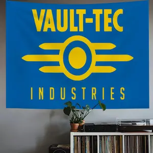 Vault-Tec C-Commercial Vaults Tapestry Custom Living Bedroom Party Dormitory interior Wall bohemian Decoration Attached clip