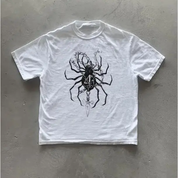Y2k Phantom Troupe T-Shirt, Vintage Graphic Tees Gothic Grunge Y2k Emo Scene Amity Affliction Style Clothes Men Women Streetwear